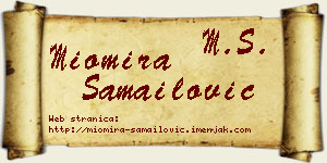Miomira Samailović vizit kartica